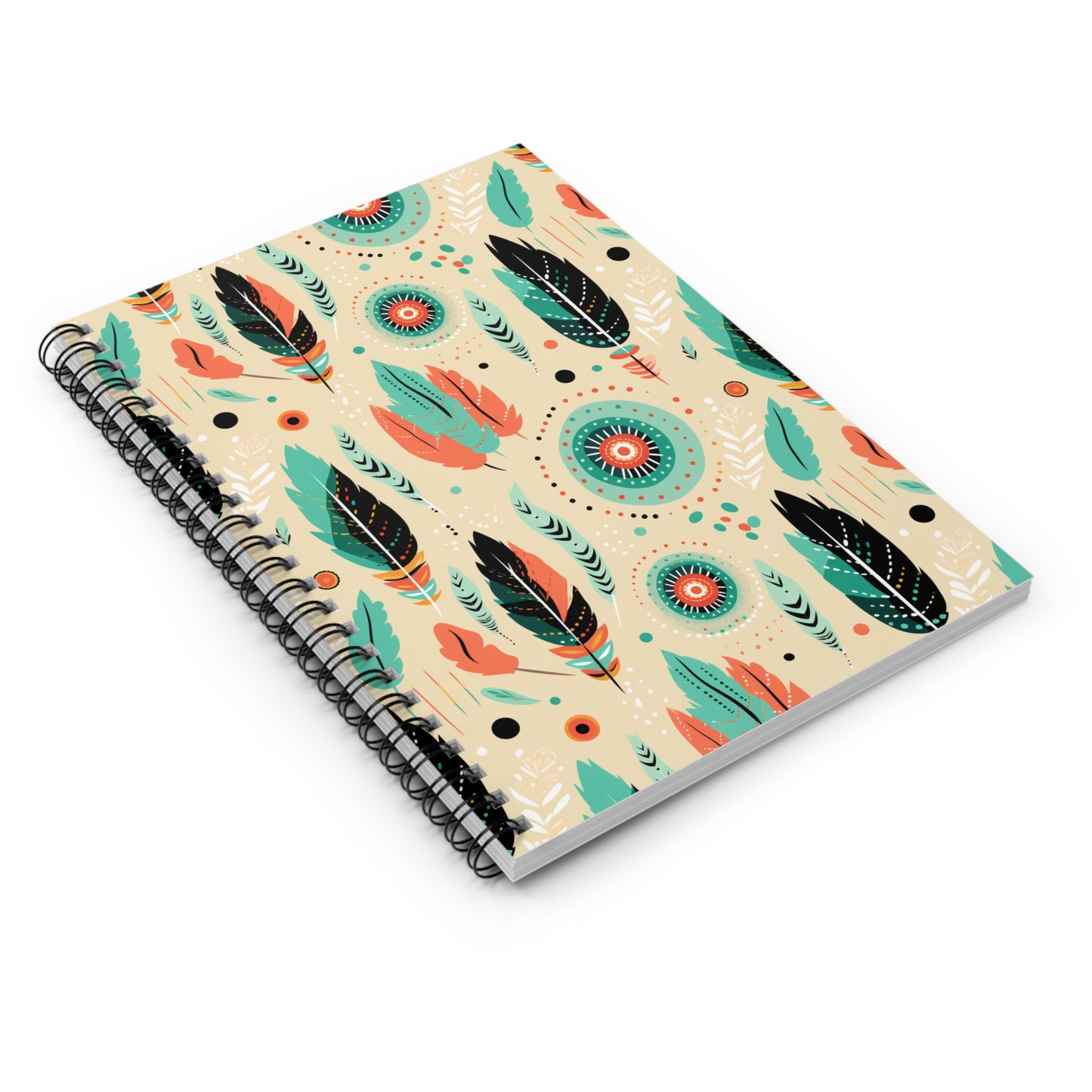 Bohemian Spiral Notebook - Ruled Line, Nature-Inspired Journal for Creativity, Ideal for Gifts, School, Writing, and Planning