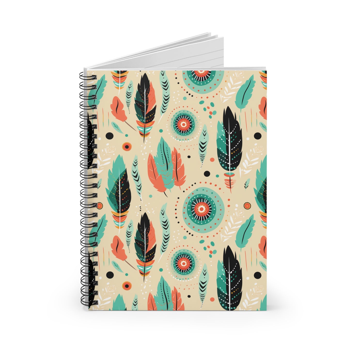Bohemian Spiral Notebook - Ruled Line, Nature-Inspired Journal for Creativity, Ideal for Gifts, School, Writing, and Planning
