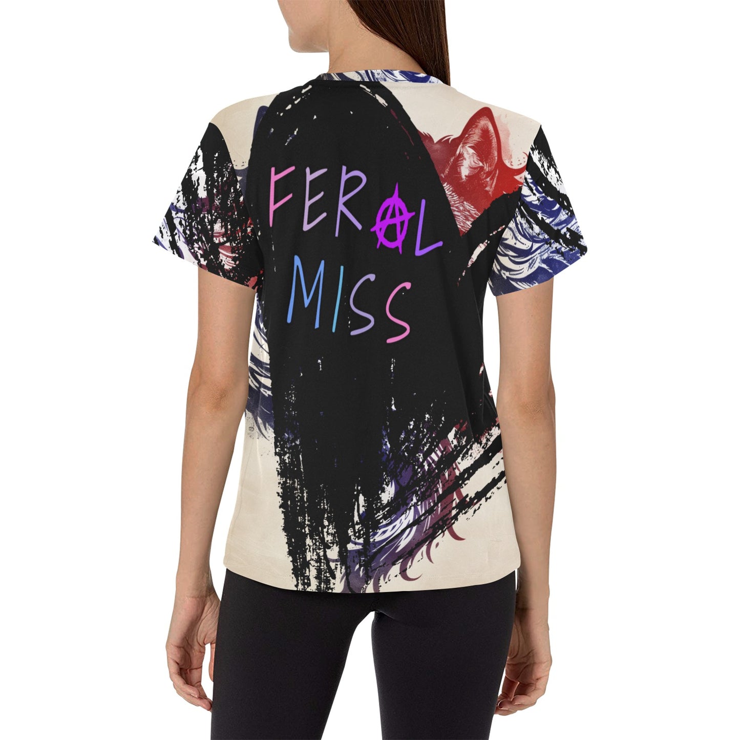 Tribal Wolves - Women's All-Over Print Graphic Tee