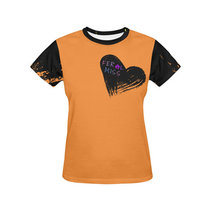 Feral Miss Classic Heart Basic Edgy Graphic Tee Tshirt