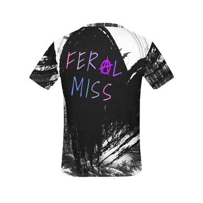 Moonlight Bat Haven - Women's All-Over Print Graphic Tee