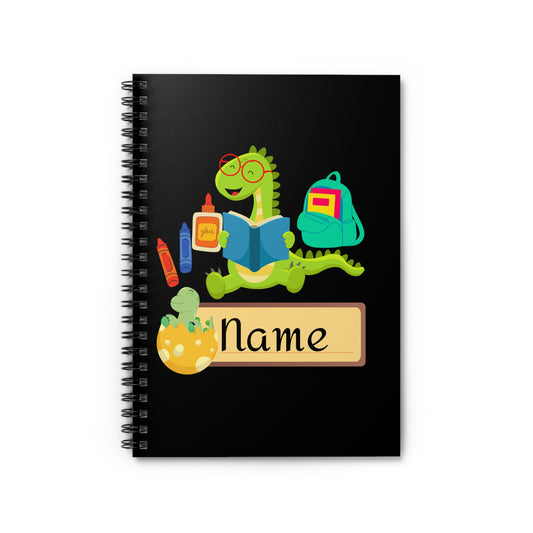 Personalized Kids Spiral Notebook - Fun Dinosaur Design, School Supplies, Back to School Gift, Cute Desk Accessories, Writing Journal