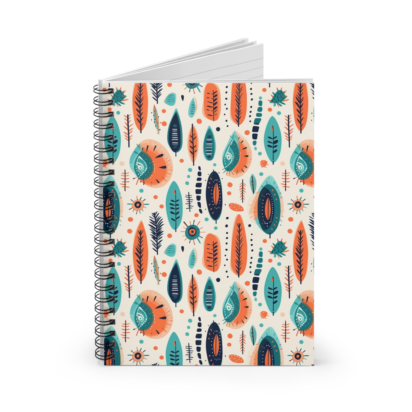 Boho Floral Spiral Notebook - Ruled Line, Journal, Sketchbook, Stationery Gift, School Supplies, Art Notebook