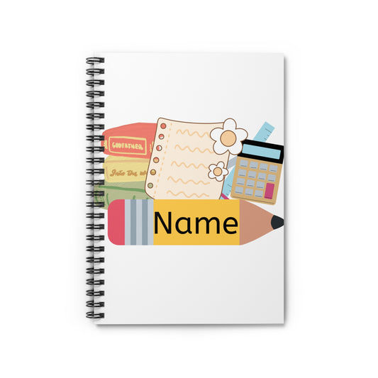 Customizable Spiral Notebook - Perfect for Students, Journaling, Gifts, and School Supplies, Stationery, Back to School, Name [...]