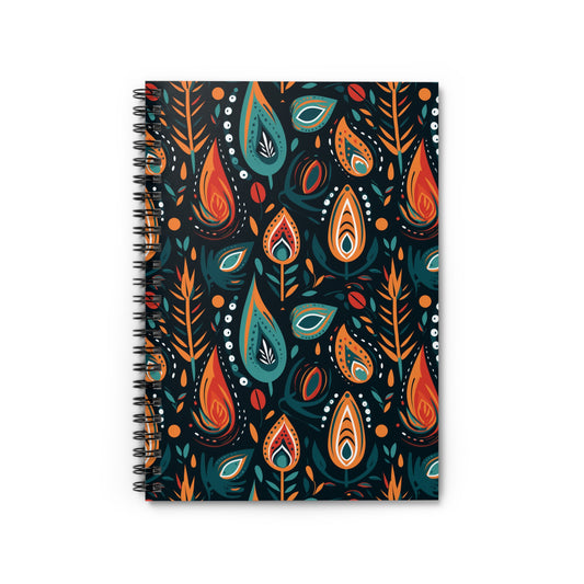 Colorful Floral Spiral Notebook - Perfect for Journaling, School, or Gifts, Artistic Notebook, Nature-Inspired Stationery, Unique Design