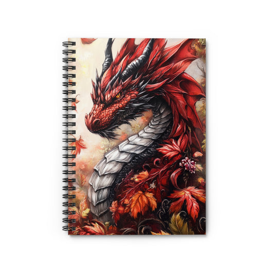 Fiery Dragon Spiral Notebook - Ruled Line, Perfect for Journaling, Gift for Fantasy Lovers, Great for School or Work