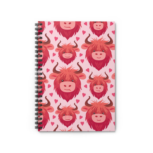 Charming Highland Cow Spiral Notebook - Cute Cow Design for Note-taking, Journaling, School, Gifts, Cow Lovers