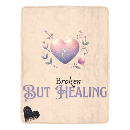 Feral Miss Broken But Healing Blanket - Inspirational Polyester Throw