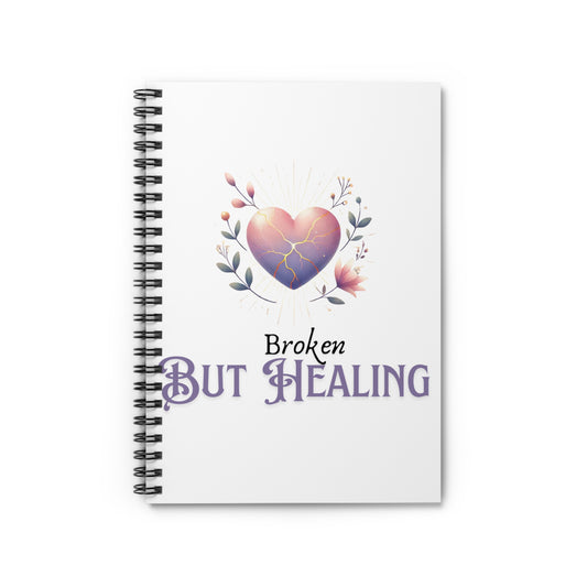 Healing Heart Spiral Notebook, Motivational Journal, Self-Care Gift, Inspirational Writing, Gratitude Log