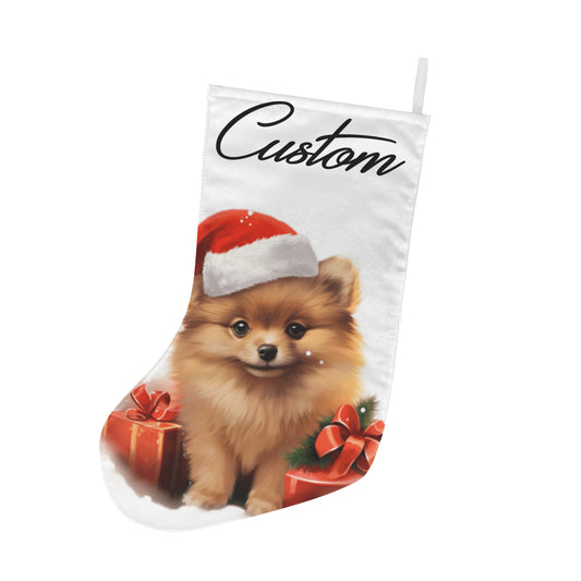 Christmas Pomeranian Christmas Stocking(Made in USA)