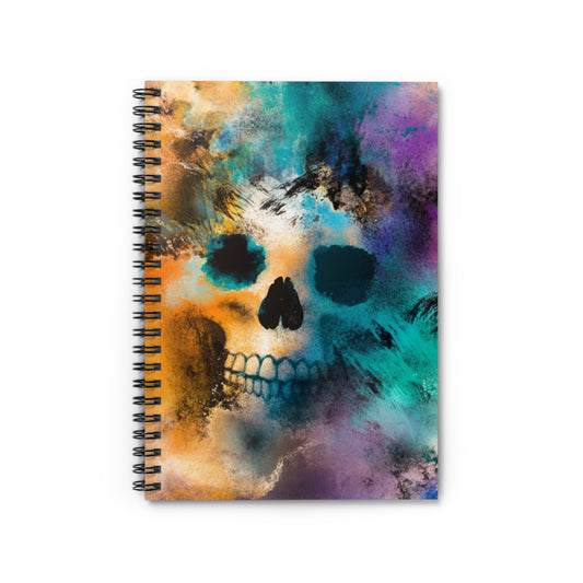 Colorful Skull Spiral Notebook - Ruled Line, Journal for Writers, Gift for Halloween, Unique School Supplies, Artistic Notepad, Skull [...]