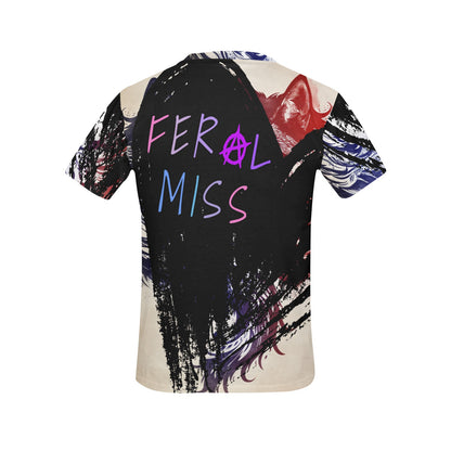 Tribal Wolves - Women's All-Over Print Graphic Tee