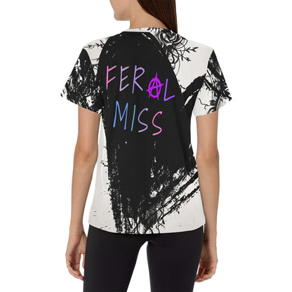 Gothic Skull & Roses - Women's All-Over Print Graphic Tee