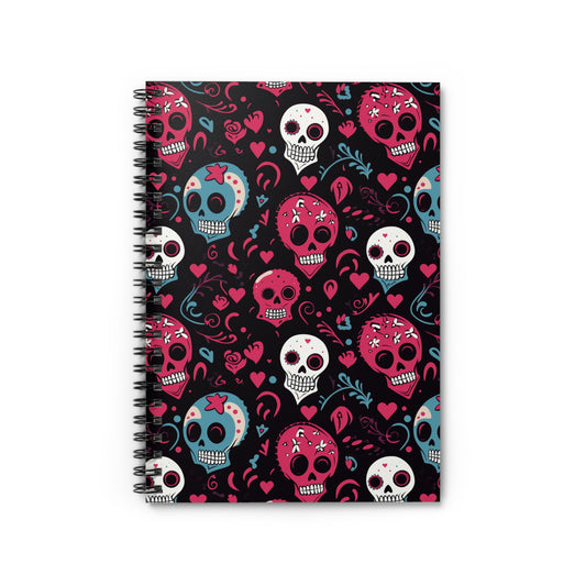 Colorful Skull Spiral Notebook - Perfect for Writing, Journaling, and Gift for Halloween, Day of the Dead, Art Lovers, School Use, [...]