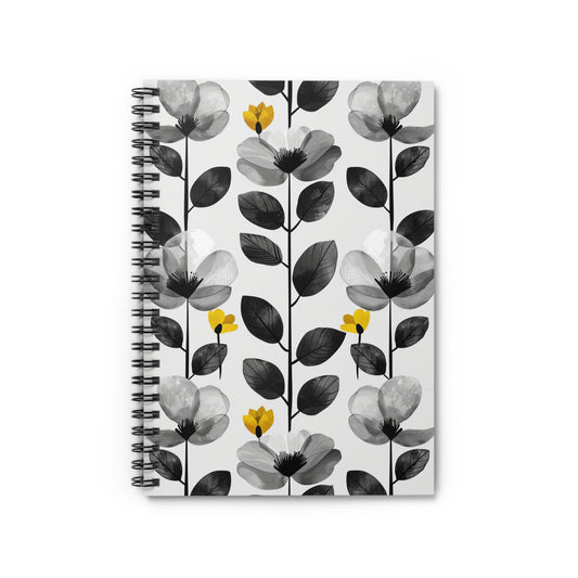 Floral Spiral Notebook - Elegant Design, Perfect for Journaling, Gift for Her, Stationery Lovers, School Note-taking
