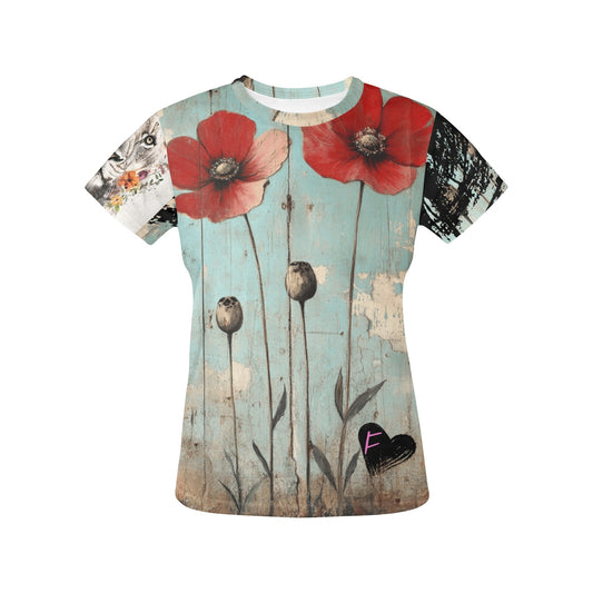 Whispering Woods - Women's All-Over Print Graphic Tee