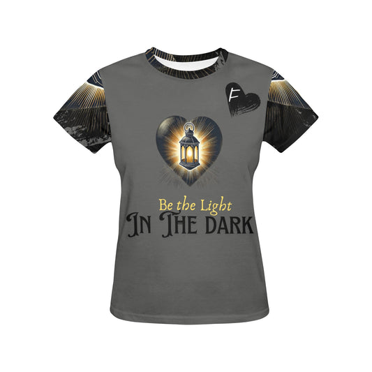Feral Miss "Be the Light in the Dark" Lantern Tee - Inspirational Graphic T-Shirt - Women's
